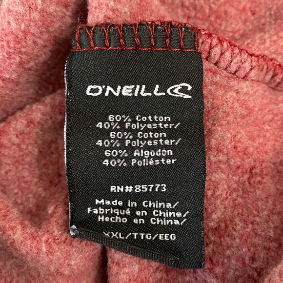 O'Neill Crewneck Long Sleeve Pocket Pullover Sweatshirt Red Men's Size XXL - Picture 10 of 12